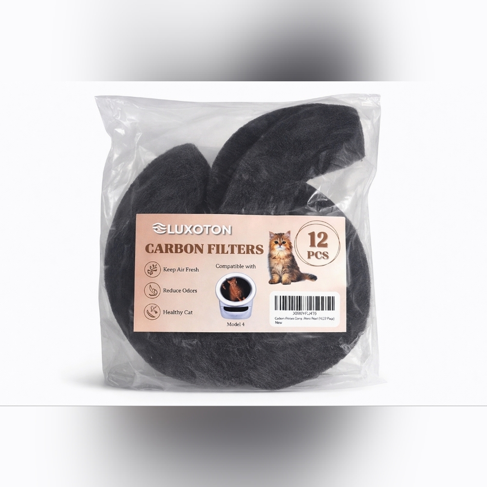 Luxoton Carbon Filters 12 Pack Cat‎ Litter Box Replacement Filters Model 4 Odor